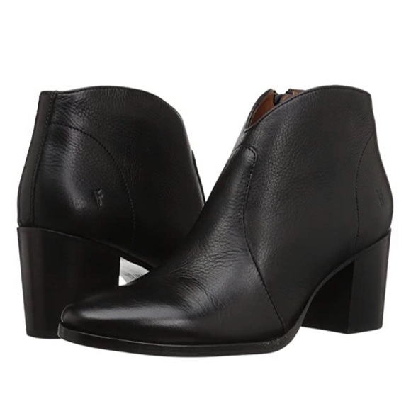 SOLD Frye Nora Zip Short Leather Ankle Bootie - Picture 8 of 8